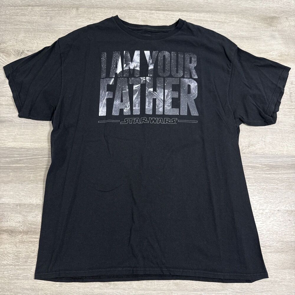 Star Wars Shirt I Am Your Father Darth Vader Men's Black XL 100% Cotton